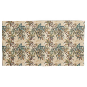 Arty Watercolor Coconut Palm Pillow Case