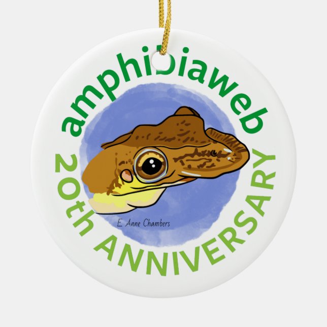 #ArtYourAmphibian2020 - E. Anne Chambers - Diaglen Ceramic Ornament (Front)