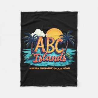 Aru Bonaire Curacao Cruise Vacation Caribbean Abc  Fleece Blanket