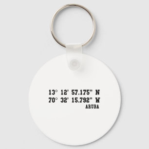 Aru Coordinates Design Summer Vacation Caribbean I Keychain