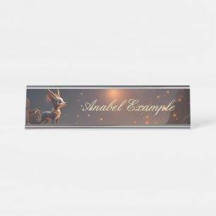 Aru-Neb – Little Guardian of the Moon Desk Name Plate