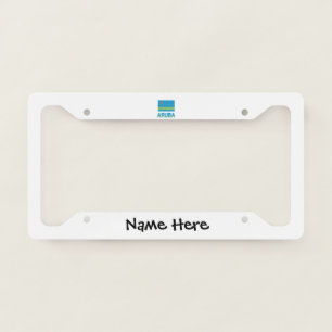 Aruba and Aruban Flag Personalized License Plate Frame