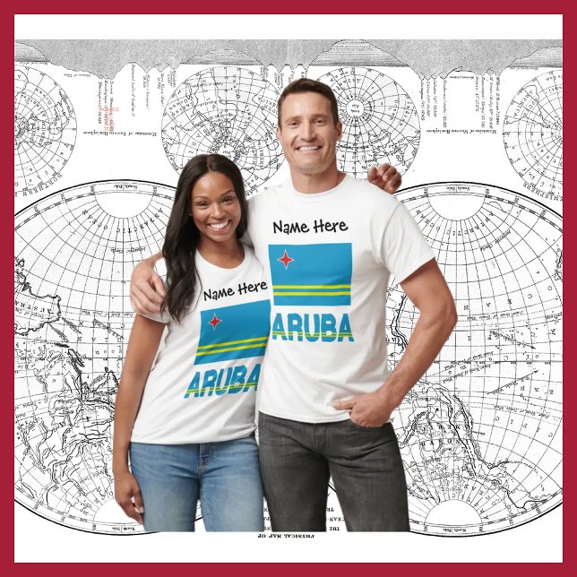 Aruba and Aruban Flag Personalized Men's  T-Shirt (Creator Uploaded)