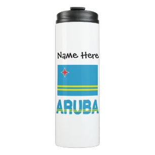 Aruba and Aruban Flag Personalized  Thermal Tumbler