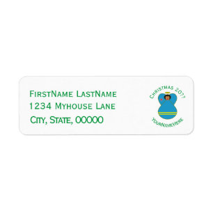 Aruba Angel Christmas Flag Personalized  Label