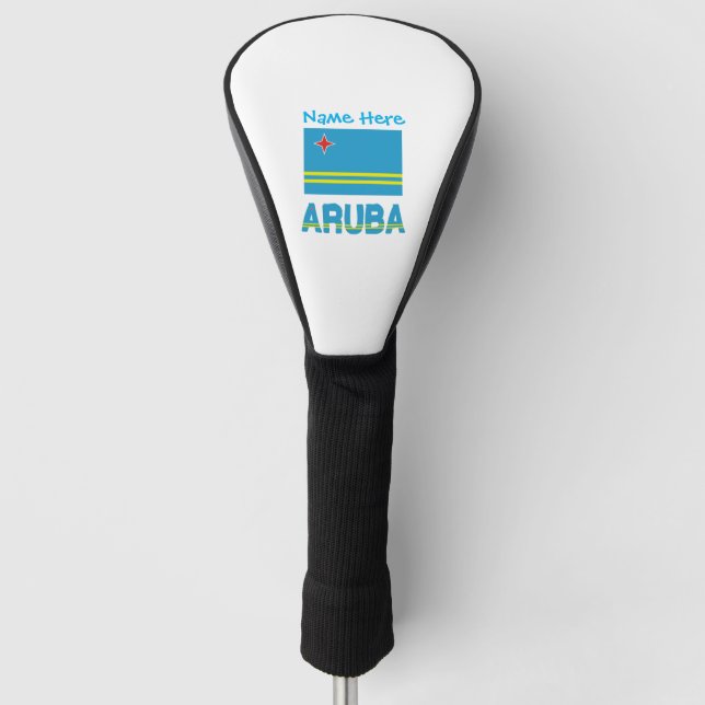 Aruba Aruban Flag Blue Personalization  Golf Head Cover (Front)