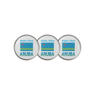 Aruba Aruban Flag Blue Personalized Golf Ball Marker