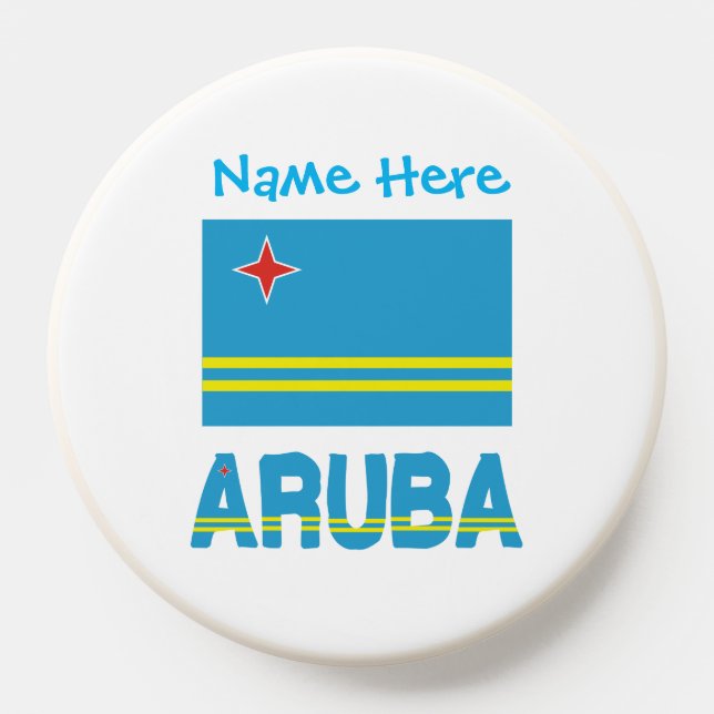 Aruba Aruban Flag Blue Personalized PopSocket (Popsocket)