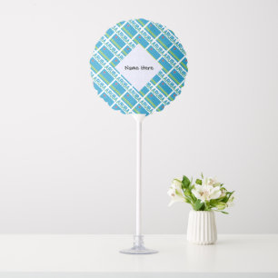 Aruba Aruban Flag Tiled Black Personalization  Balloon