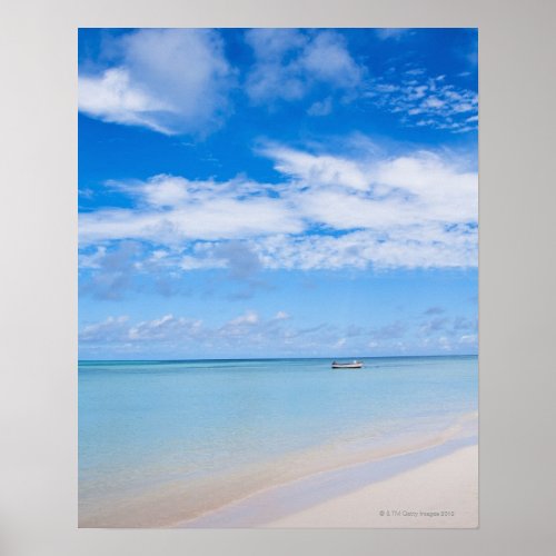 Aruba beach and sea poster