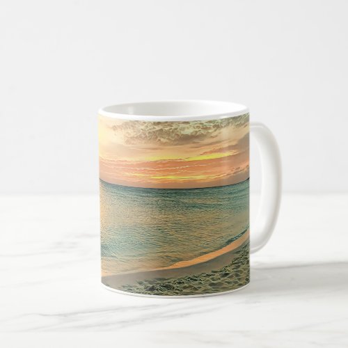 Aruba Beach Coastal Sunset Coffee Mug