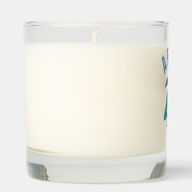 Aruba Beach Sea Turtle Illustration Scented Candle (Front)