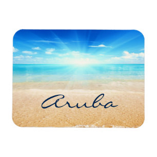 Aruba beach sunrise magnet