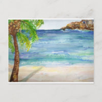 Aruba  Beach with Palm Tree