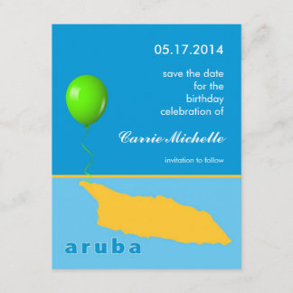 Aruba Birthday Save the Date Announcement