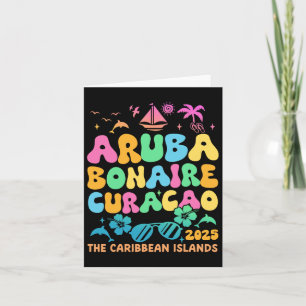 Aruba Bonaire Curacao 2025 Island Carribbean Trave Card