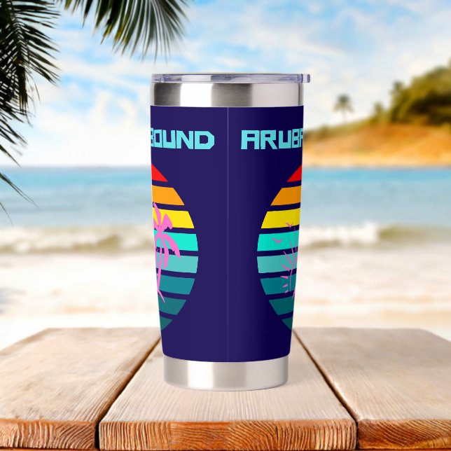 aruba bound rainbow sunset insulated tumbler (Beach)