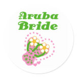 Aruba Bride Classic Round Sticker