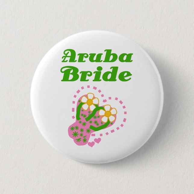 Aruba Bride Pinback Button (Front)