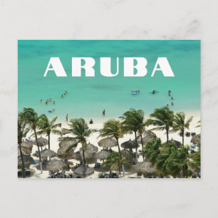 Aruba Caribbean Island Beach Scene Postcard