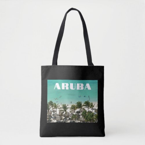 Aruba Caribbean Island Beach Scene Tote Bag