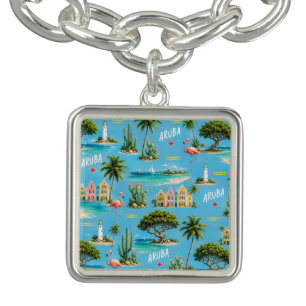 Aruba Caribbean Island lighthouse travel souvenir Bracelet