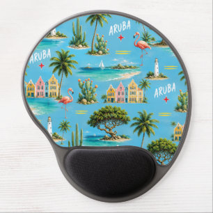 Aruba Caribbean Island lighthouse travel souvenir Gel Mouse Pad