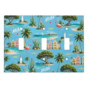 Aruba Caribbean Island lighthouse travel souvenir Light Switch Cover