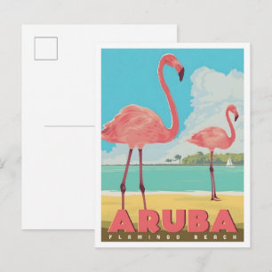 Aruba Caribbean Vintage Travel  Postcard