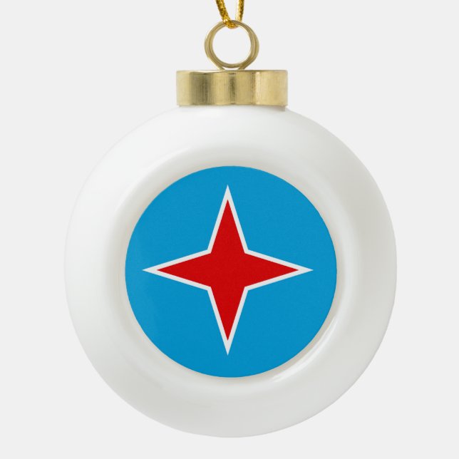 Aruba Ceramic Ball Christmas Ornament (Front)