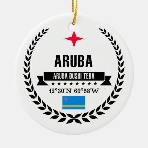 Aruba Ceramic Ornament