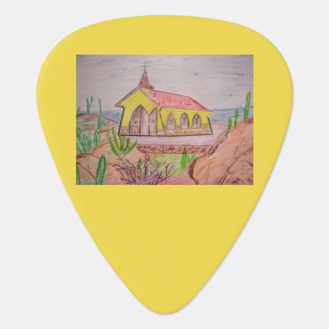 Aruba Church Guitar Pick (Front)