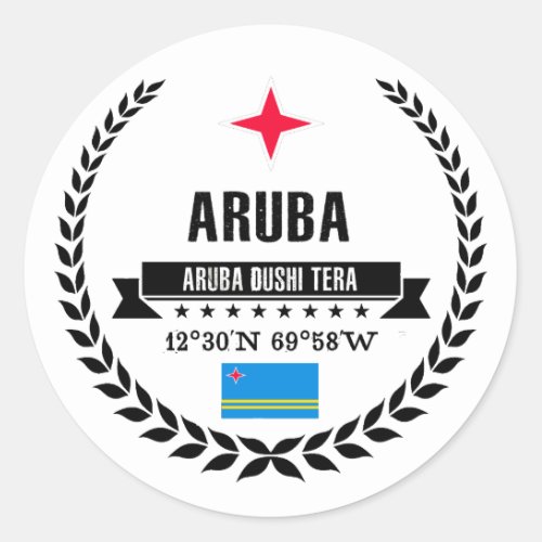 Aruba Classic Round Sticker