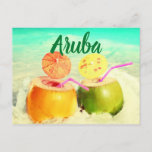 Aruba coconuts postcard