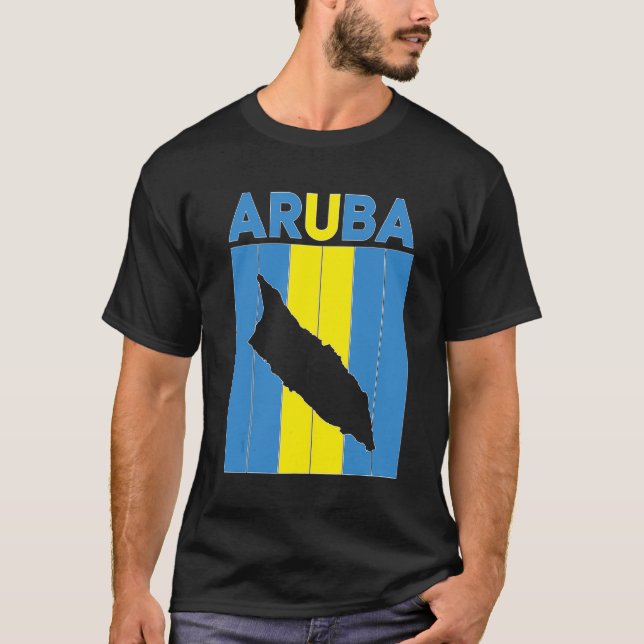 Aruba Country Borders T-Shirt (Front)