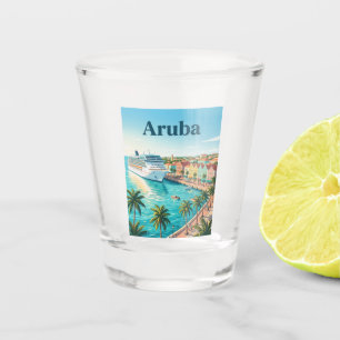 Aruba Cruise Port, Oranjestad Aruba Shot Glass