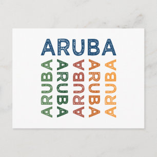 Aruba Cute Colorful Postcard