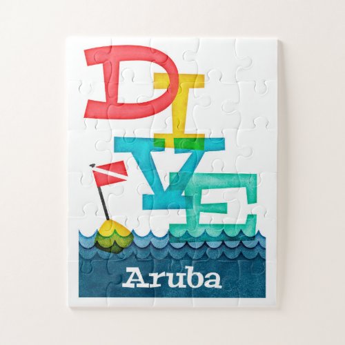 Aruba Dive _ Colorful Scuba Jigsaw Puzzle
