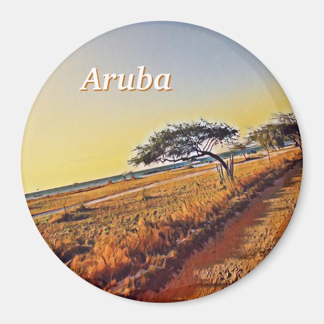 Aruba Divi Divi Trees Magnet (Front)