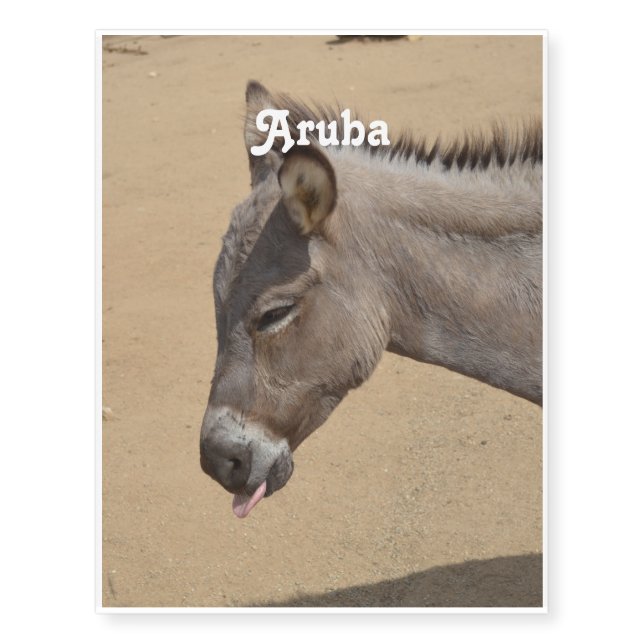 Aruba Donkey Temporary Tattoos (Front)