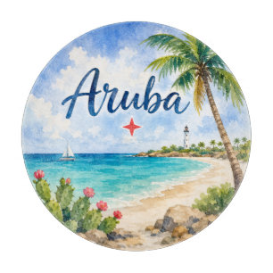 Aruba Dutch Caribbean Island travel souvenir Cutting Board