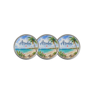 Aruba Dutch Caribbean Island travel souvenir Golf Ball Marker