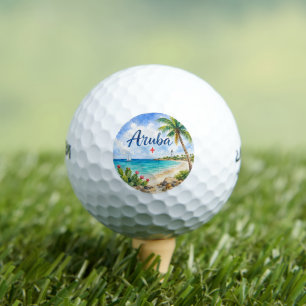 Aruba Dutch Caribbean Island travel souvenir Golf Balls