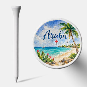 Aruba Dutch Caribbean Island travel souvenir  Golf Tees