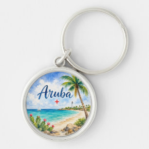 Aruba Dutch Caribbean Island travel souvenir Keychain