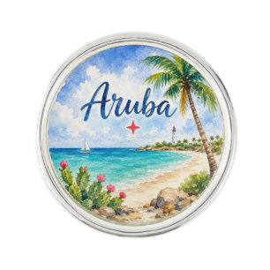 Aruba Dutch Caribbean Island travel souvenir Lapel Pin
