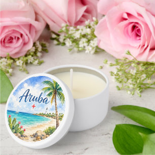 Aruba Dutch Caribbean Island travel souvenir Mini Candle Favors