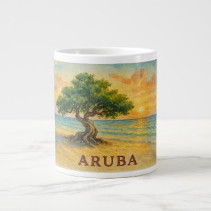 Aruba Eagle Beach Divi Tree Golden Hour Giant Coffee Mug