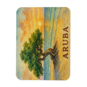 Aruba Eagle Beach Divi Tree Golden Hour Magnet