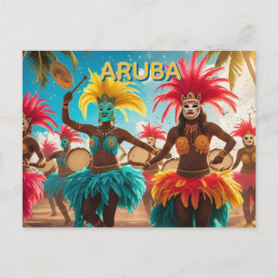 Aruba festival of colors post card